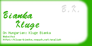 bianka kluge business card